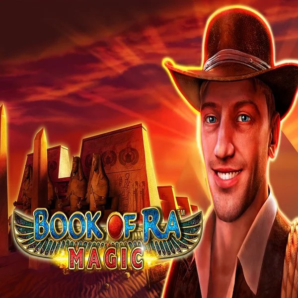 Book of Ra Magic slot logo by Greentube at Ninlay Casino