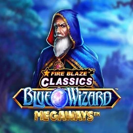 Fire Blaze Blue Wizard Megaways slot icon by Rarestone Gaming, available at Ninlay Casino