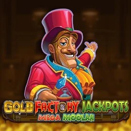 Official Jackpots logo: Gold Factory Jackpots Mega Moolah by Aurum Signature Studios at Ninlay Casino