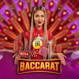 Mega Baccarat logo by Pragmatic Play at Ninlay Casino